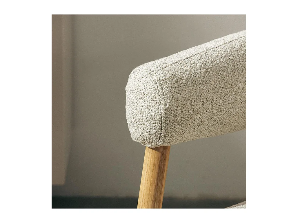 Fauteuil rembourré 78x70x74 cm Beige clair MUE