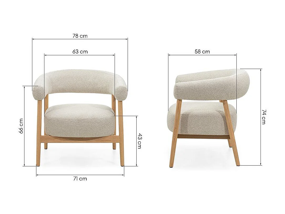 Polsterstuhl 78x70x74 cm Hellbeige MUE