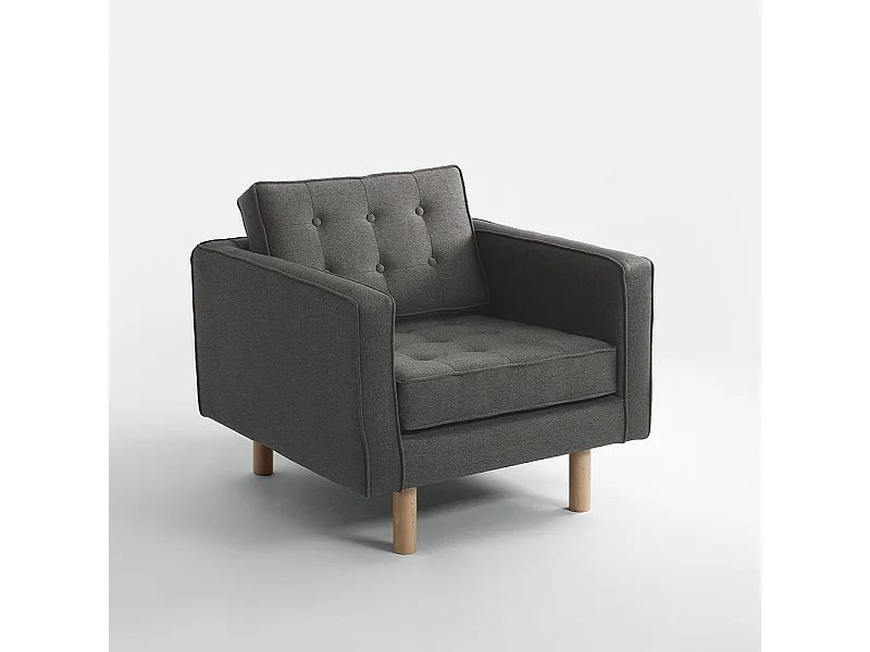 Fauteuil 86x84x75 cm Bois Carbon Topic