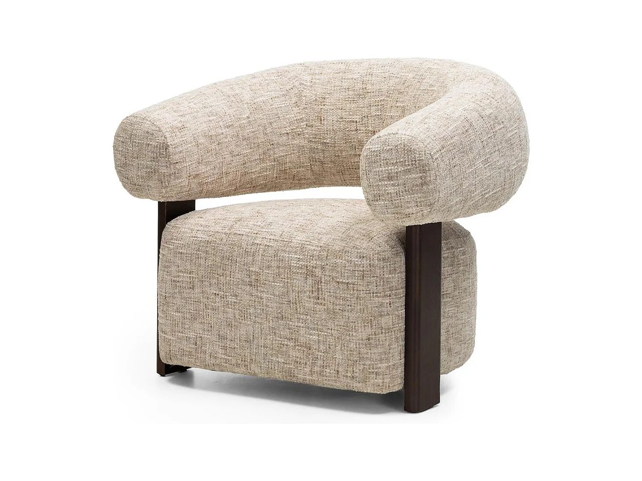 Fauteuil lounge 80x92x80 cm beige Monique
