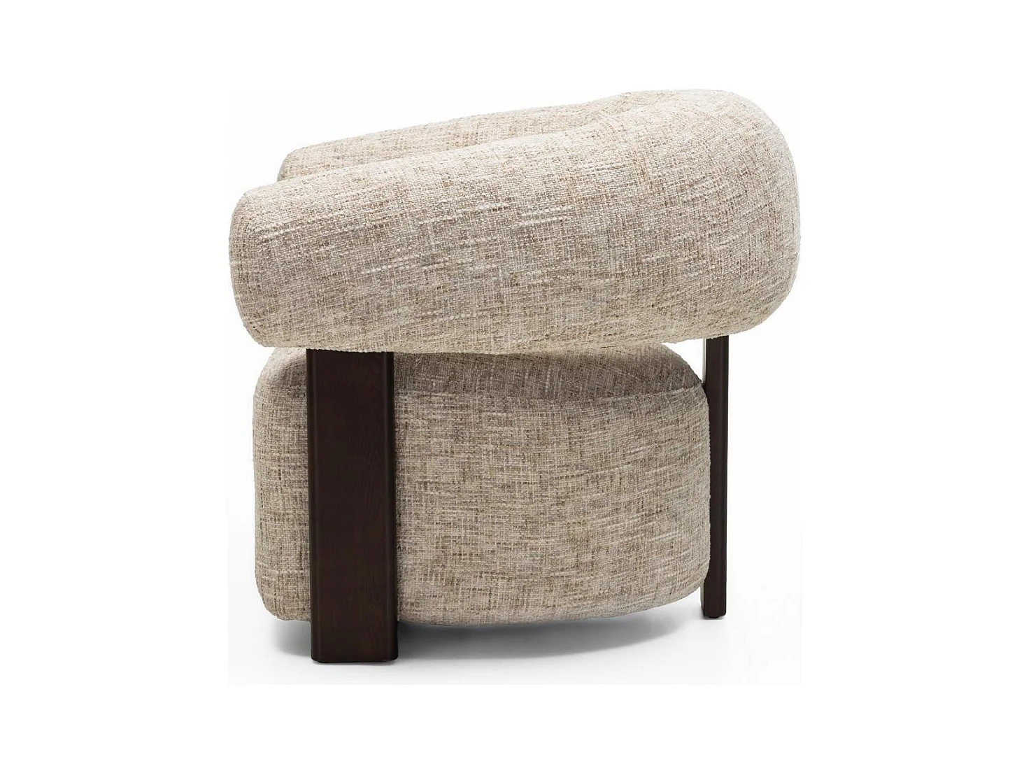 Fauteuil lounge 80x92x80 cm beige Monique