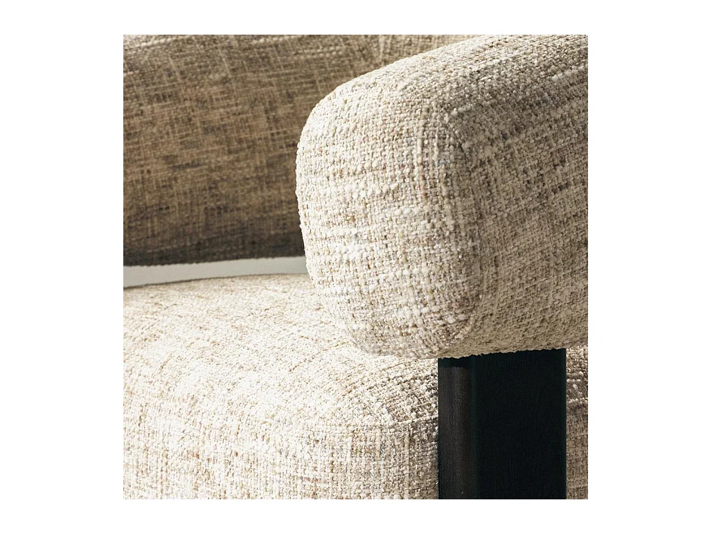 Fauteuil lounge 80x92x80 cm beige Monique
