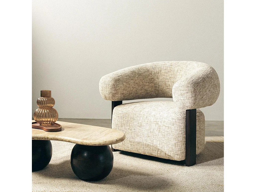 Loungesessel 80x92x80 cm beige Monique