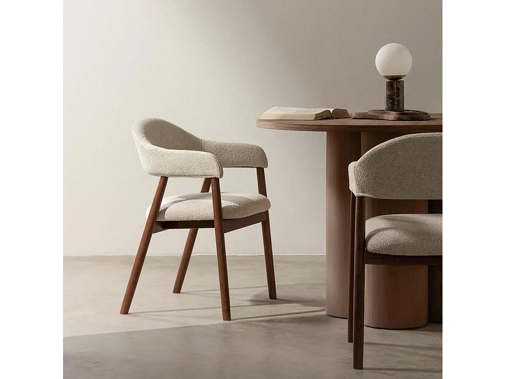 Gestoffeerde stoel 57x54x81 cm beige LARIS