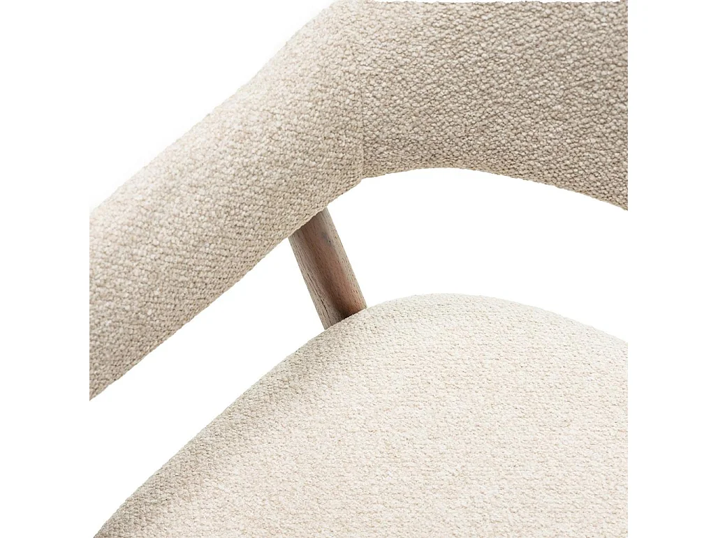 Gestoffeerde stoel 57x54x81 cm beige LARIS