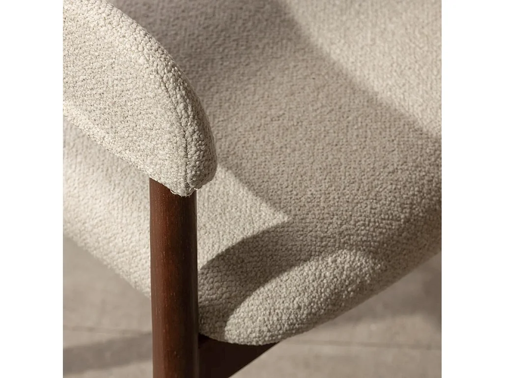 Gestoffeerde stoel 57x54x81 cm beige LARIS