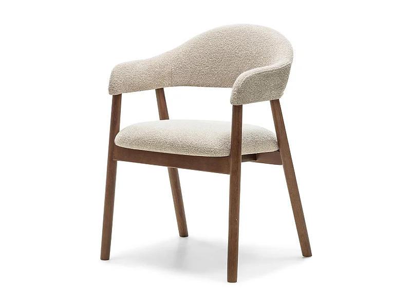 Gestoffeerde stoel 57x54x81 cm beige LARIS