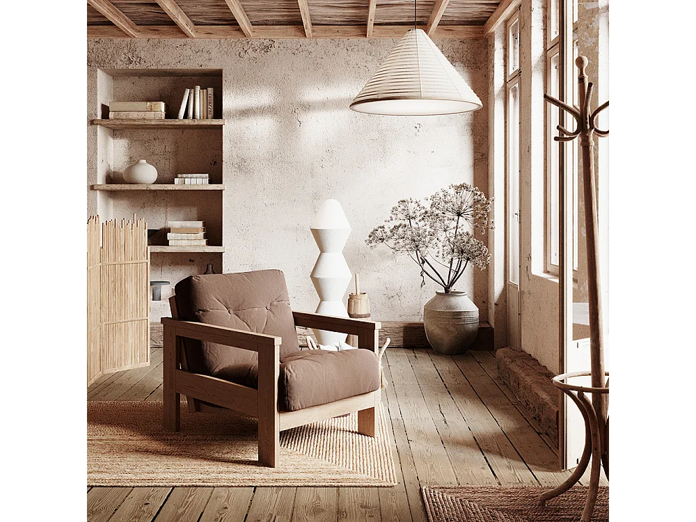 Fotel 0,75x1,05x0,83 m brązowy Meksyk