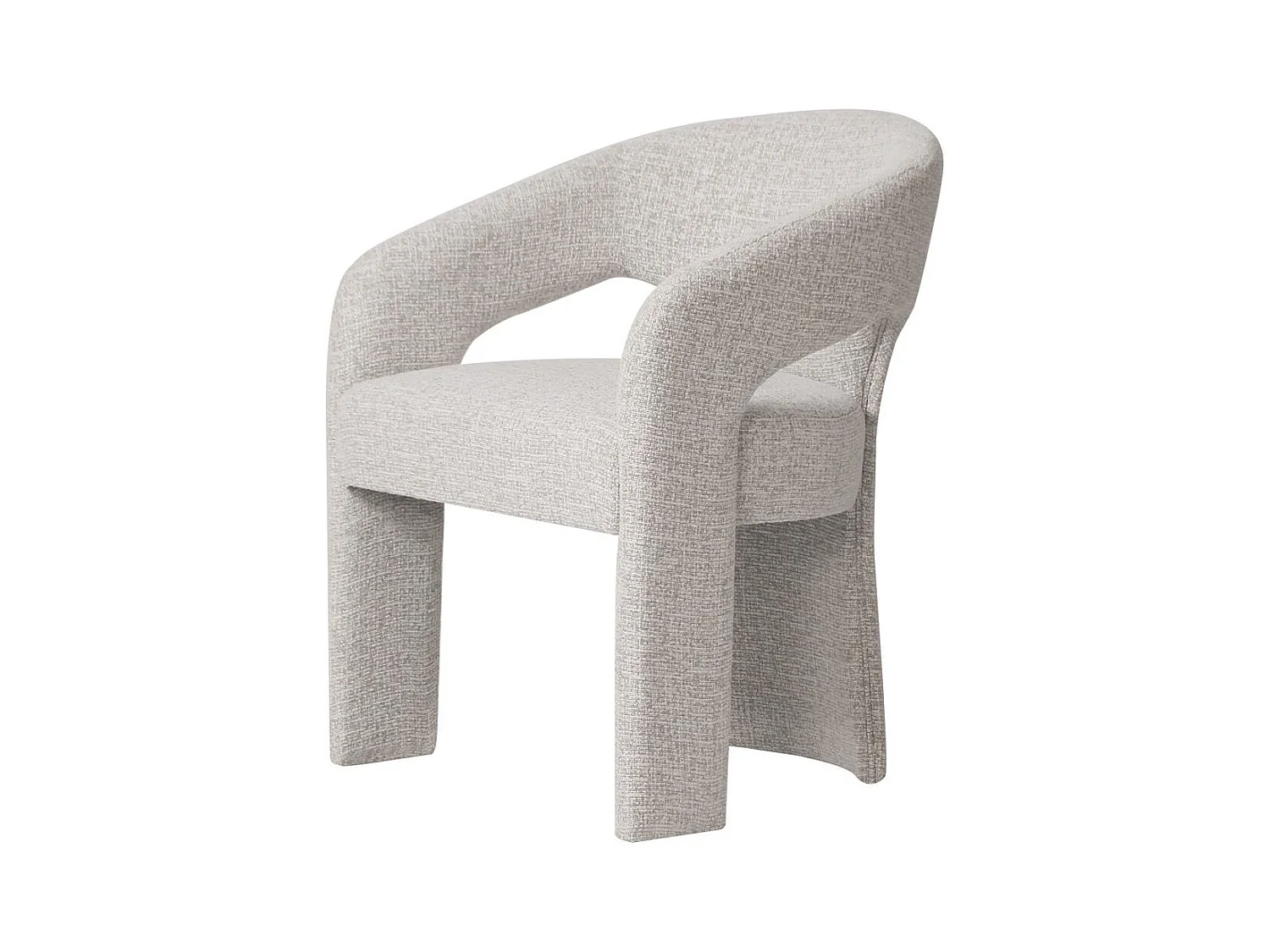 Fauteuil rembourré 78x62x60 cm beige Naurine