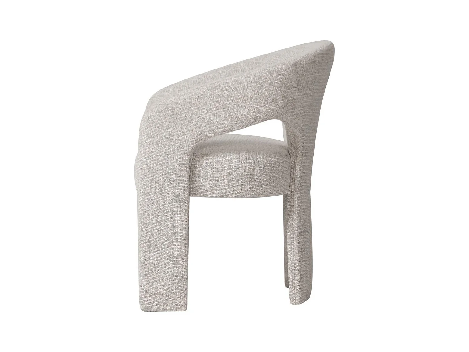 Fauteuil rembourré 78x62x60 cm beige Naurine