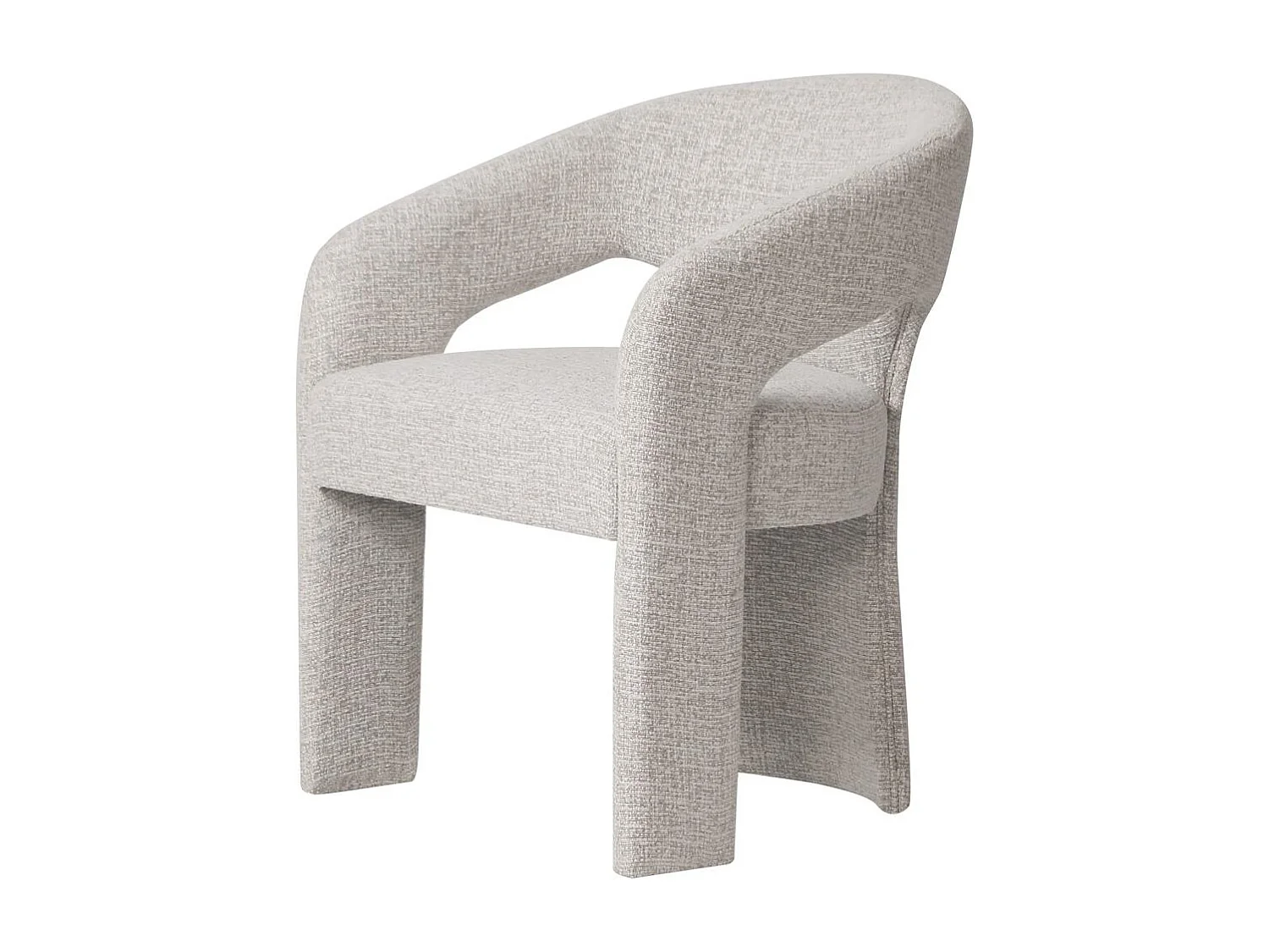 Fauteuil rembourré 78x62x60 cm beige Naurine