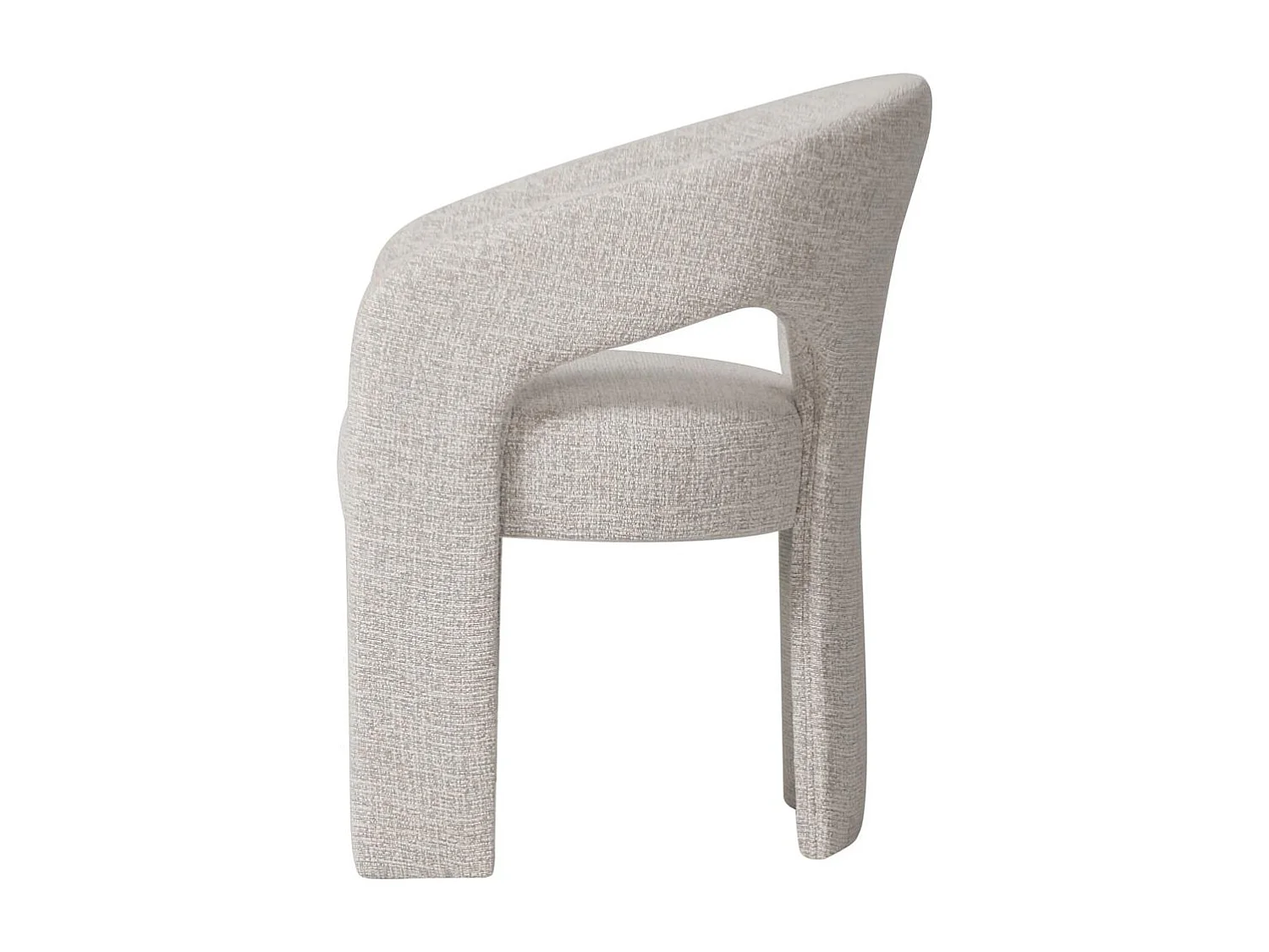 Fauteuil rembourré 78x62x60 cm beige Naurine