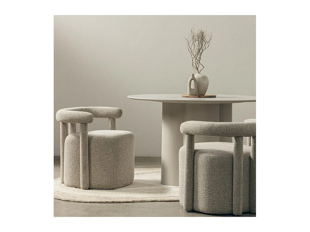 Fauteuil 63x65x60 cm gris Nolan