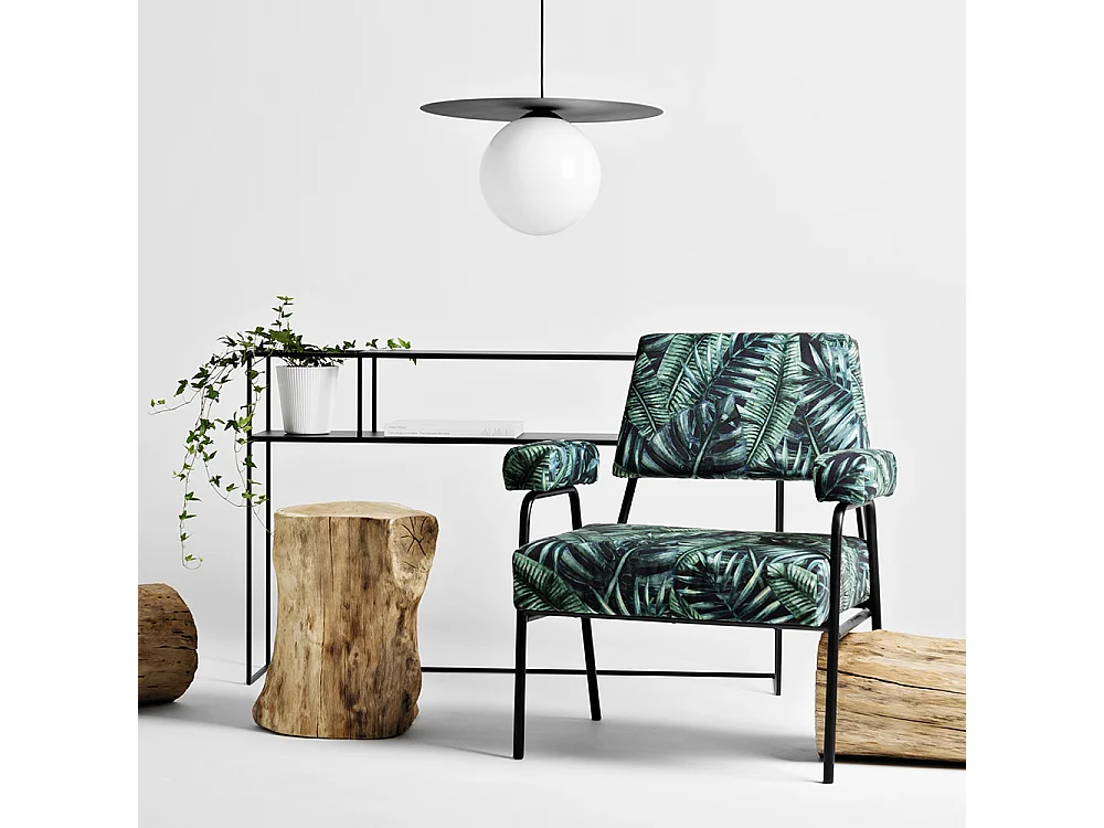 Fauteuil 58x70x81 cm noir simple tropicalvives