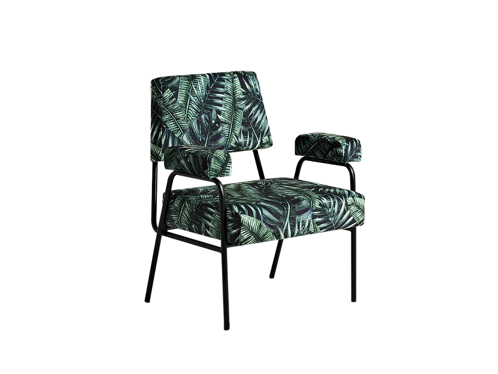 Fauteuil 58x70x81 cm noir simple tropicalvives