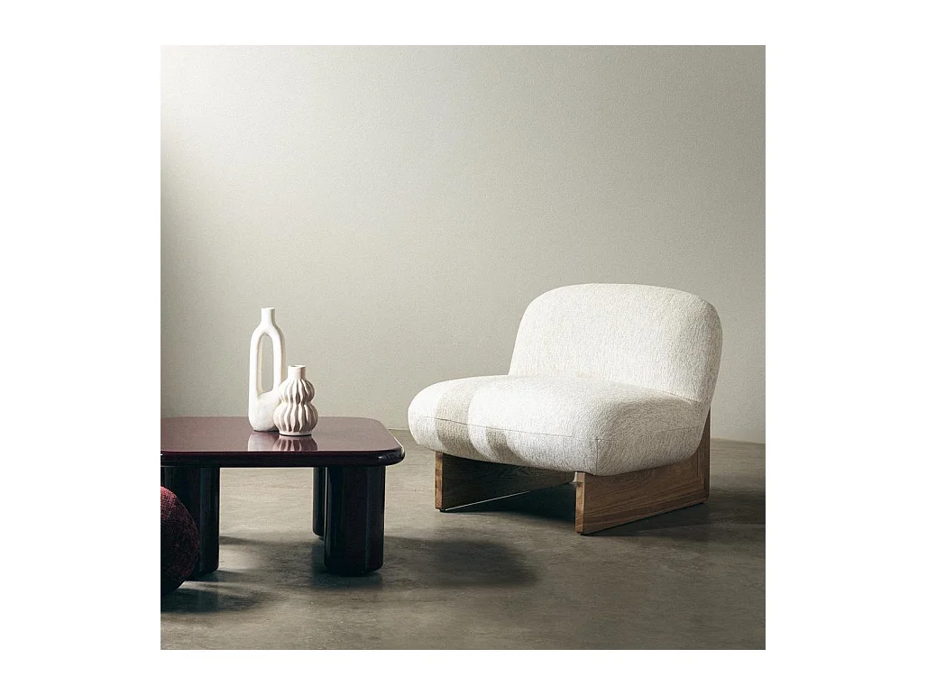 Fauteuil lounge 75x81x92 cm beige Mamet