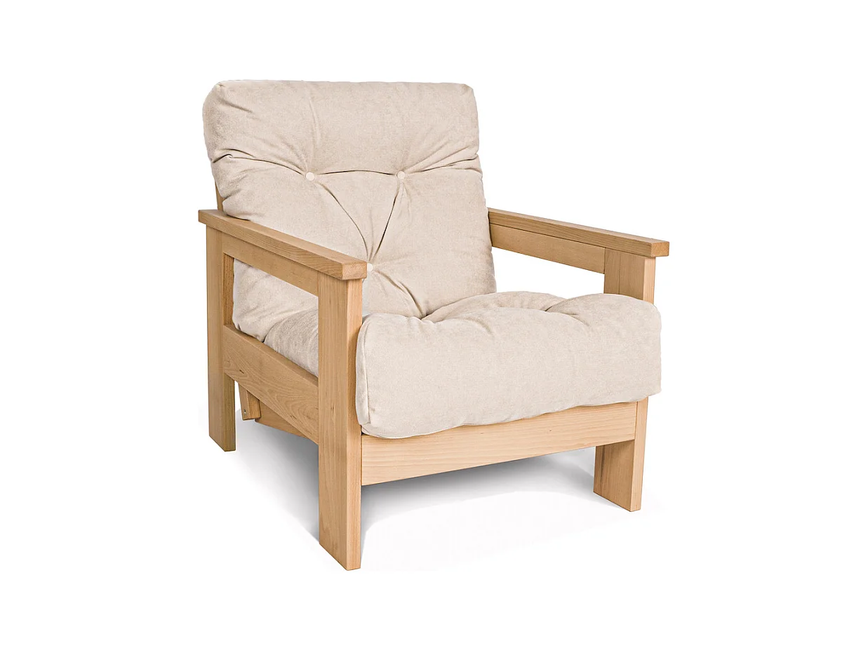Fauteuil 0,75x1,05x0,83 m Crème Mexique