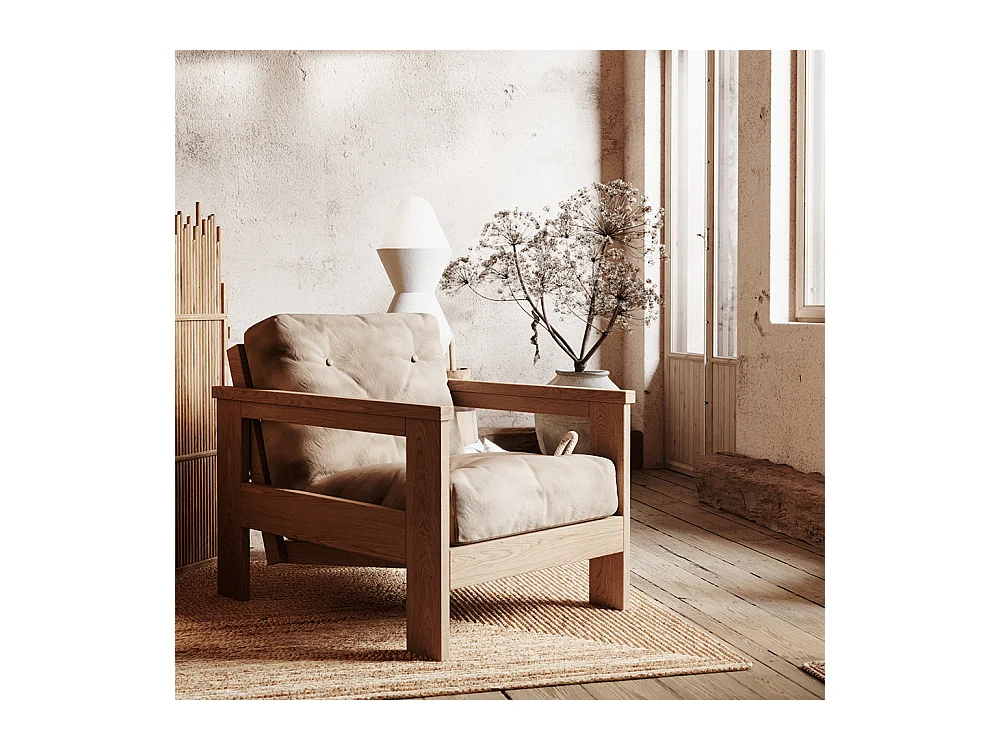Fauteuil 0,75x1,05x0,83 m Crème Mexique