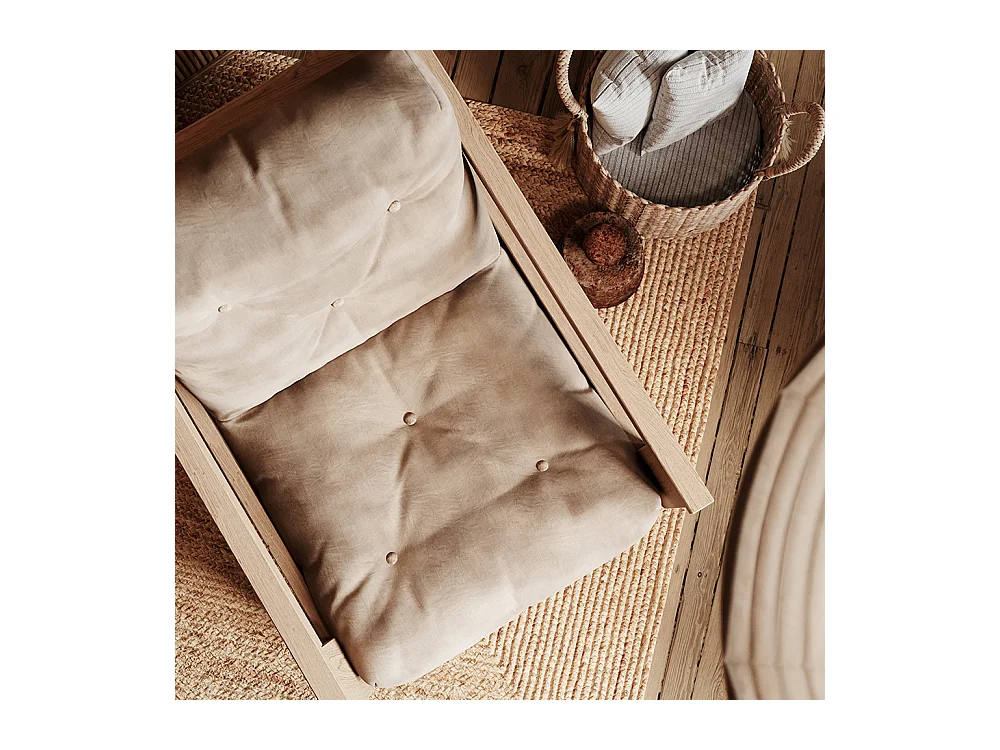 Fauteuil 0,75x1,05x0,83 m Crème Mexique