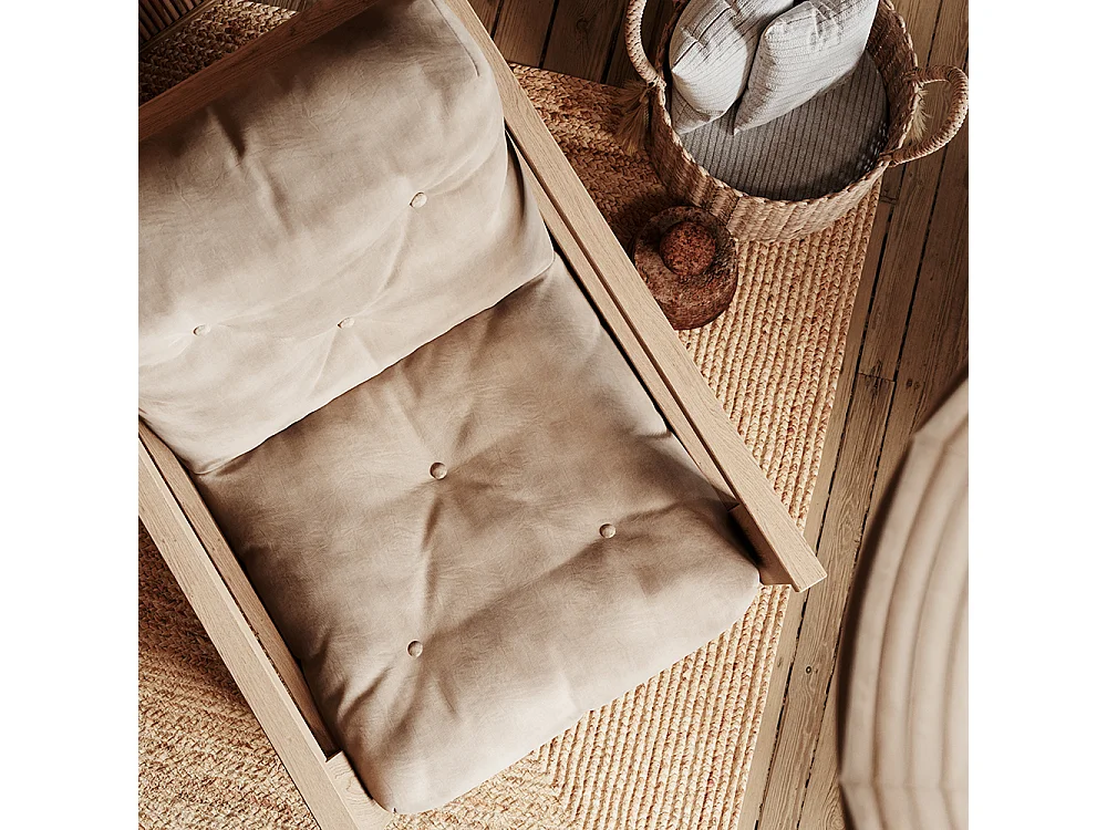 Fotel 0,75x1,05x0,83 m Kremowy Meksyk