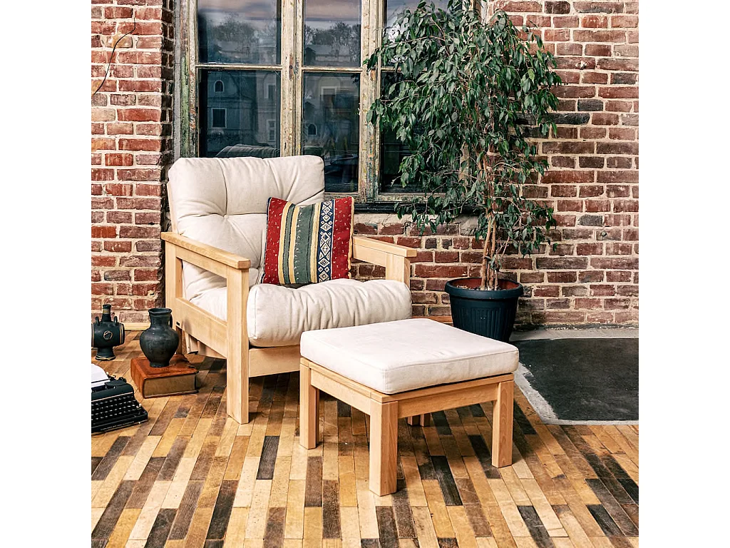 Fotel 0,75x1,05x0,83 m Kremowy Meksyk