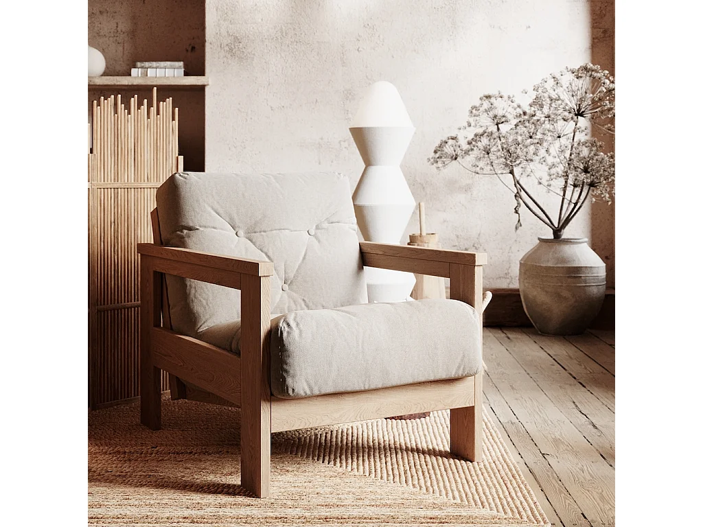 Fotel 0,75x1,05x0,83 m Beżowy meksykański