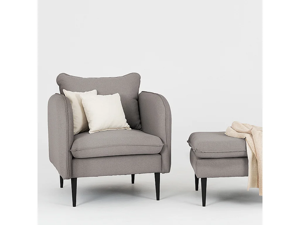 Sillón 0,89x0,8x0,9 m negro Posh