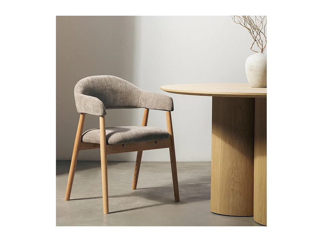 Fauteuil rembourré 57x54x81 cm Beige LARIS