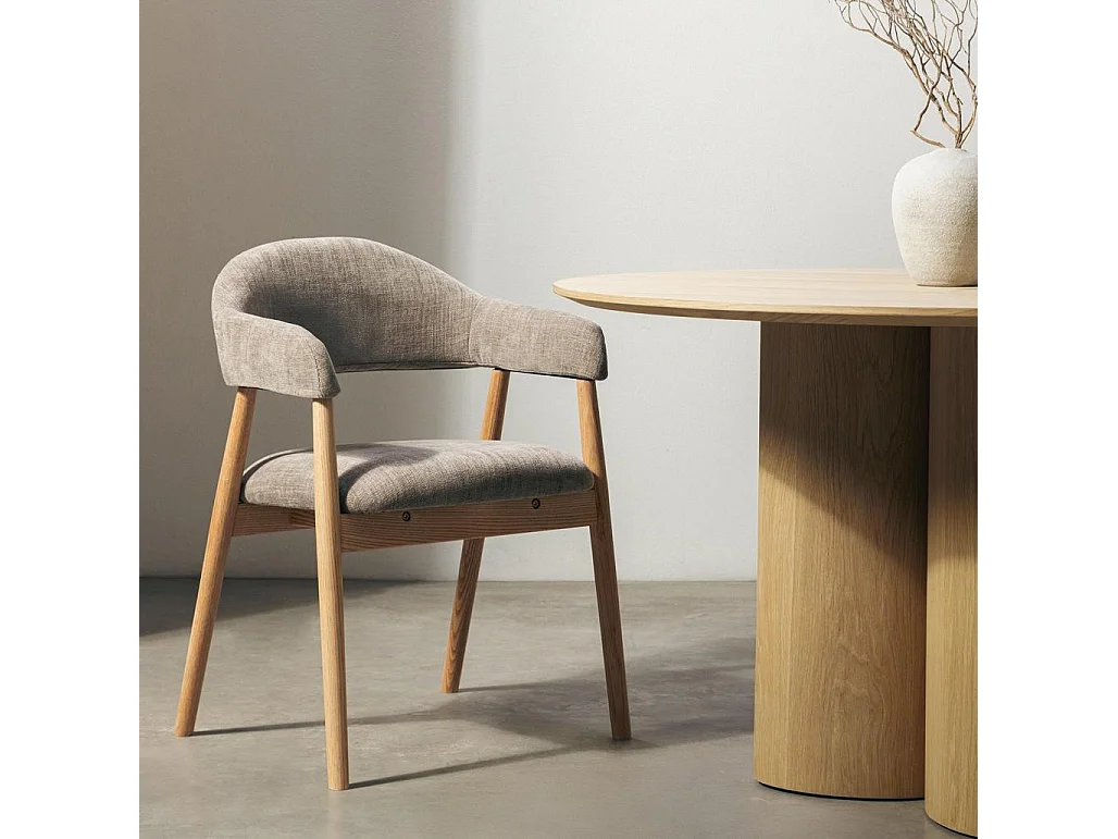 Polsterstuhl 57x54x81 cm Beige LARIS