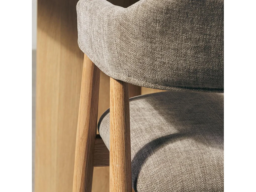 Polsterstuhl 57x54x81 cm Beige LARIS