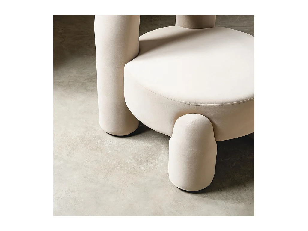 Lounge stoel 74,4x68x80 cm beige Lucca