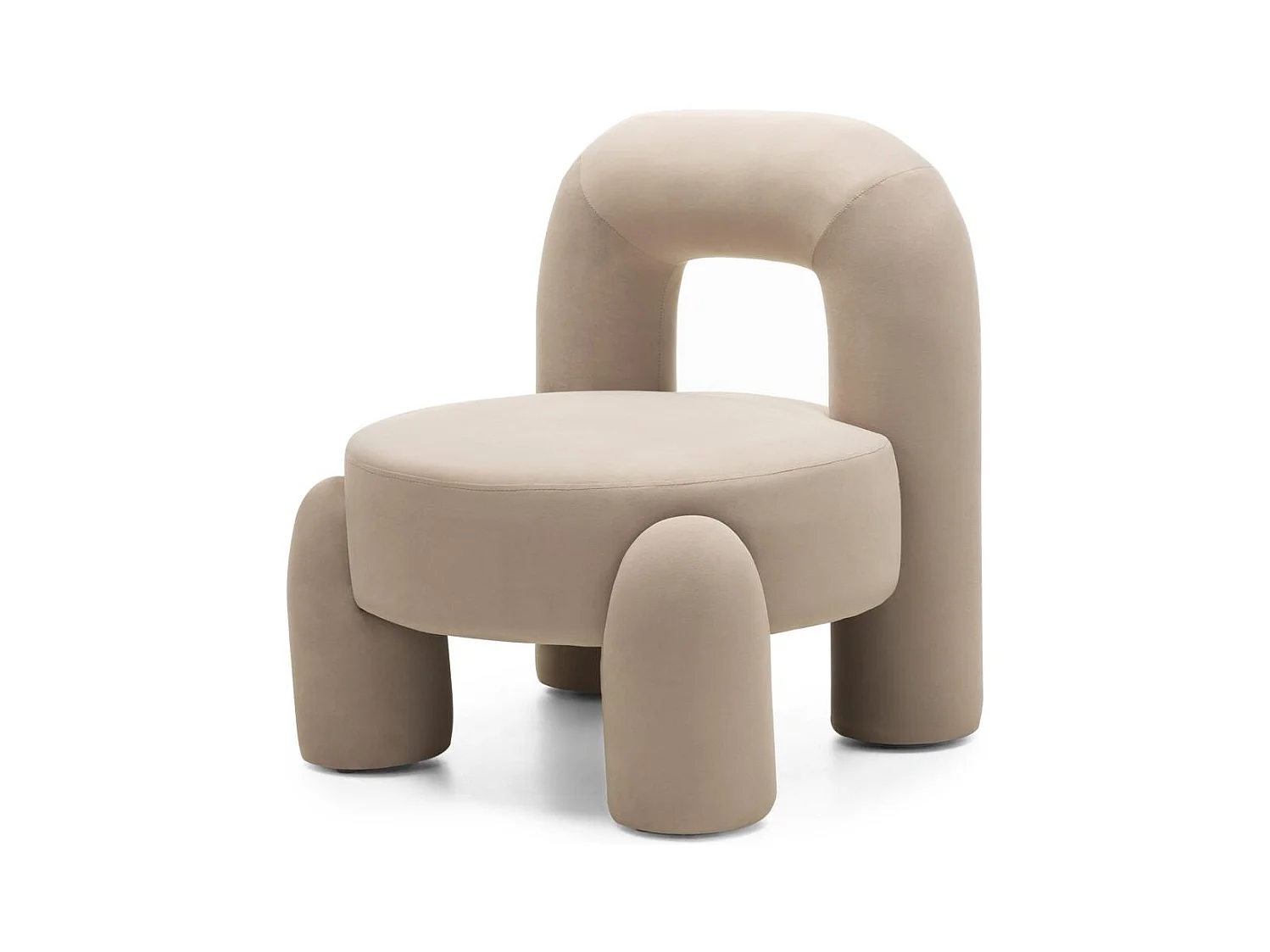 Lounge stoel 74,4x68x80 cm beige Lucca