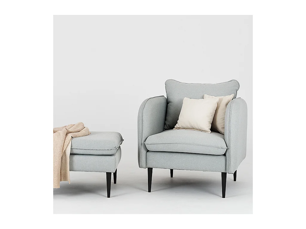 Sessel 0,89x0,8x0,9 m Schwarz Posh Schwarz Platyna