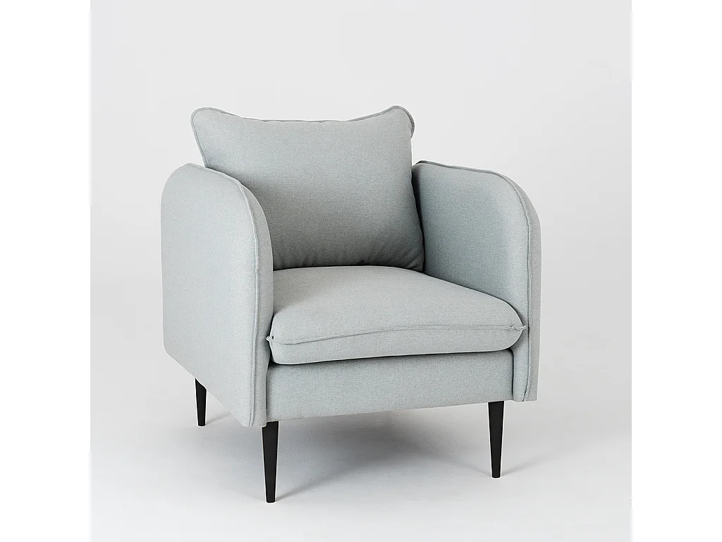 Sillón 0.89x0.8x0.9 m Negro Posh Negro platino