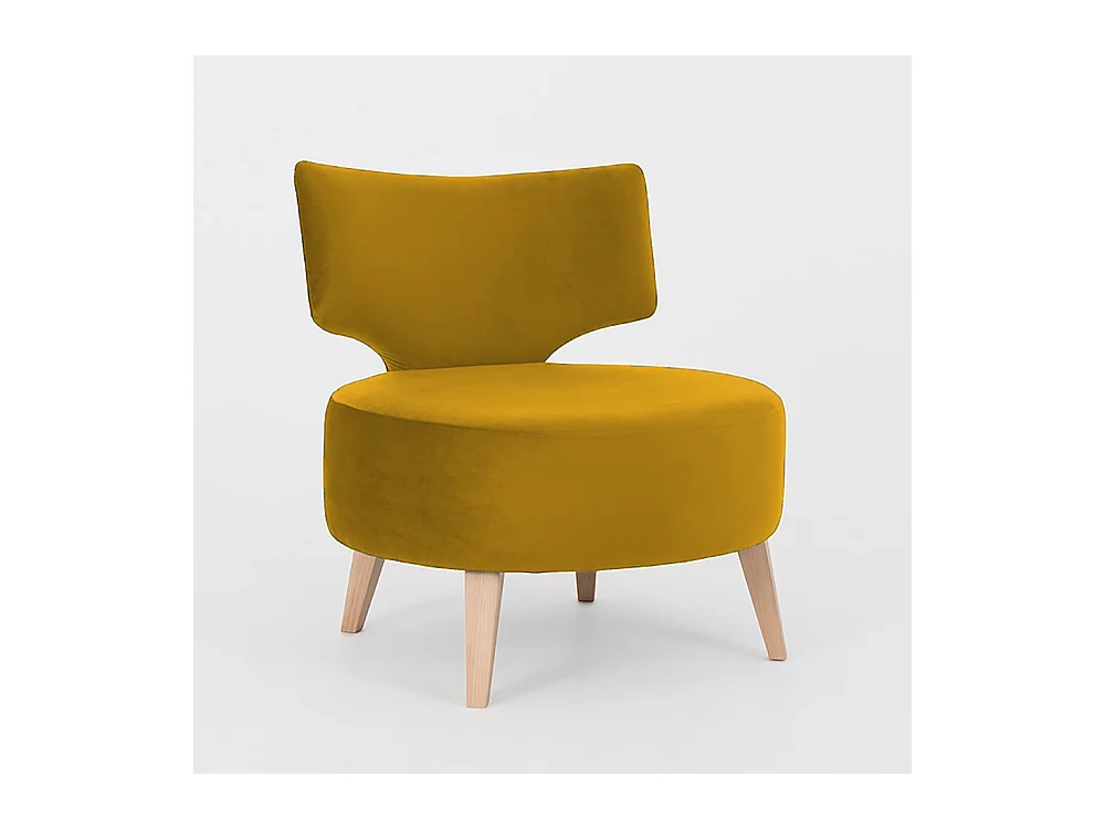 Fauteuil 60x75x75 cm naturel flippin