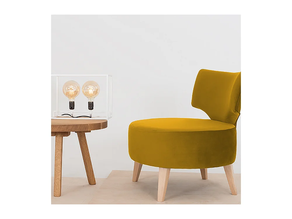 Fauteuil 60x75x75 cm naturel flippin