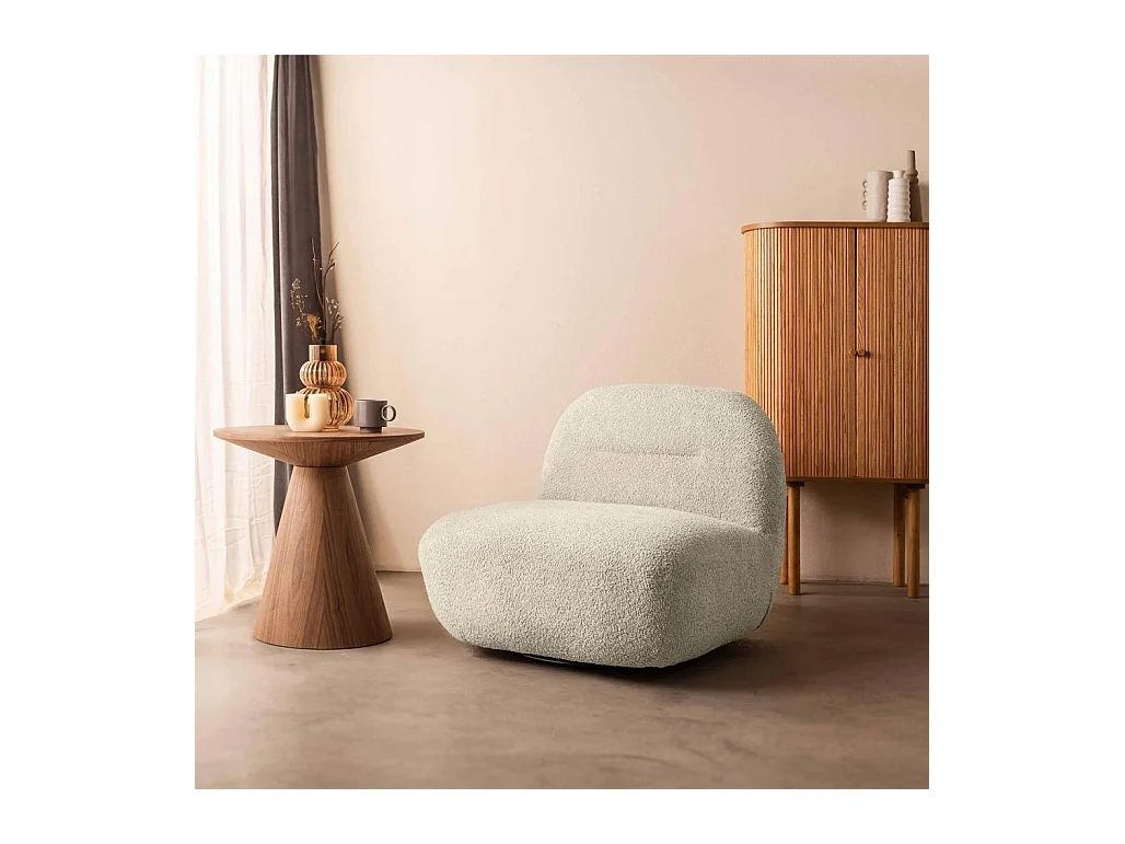 Lounge stoel 82x83x73 cm crème Bochic