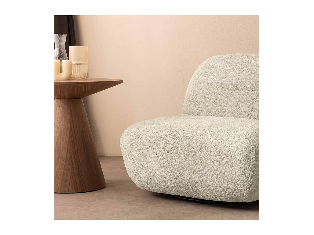Lounge stoel 82x83x73 cm crème Bochic