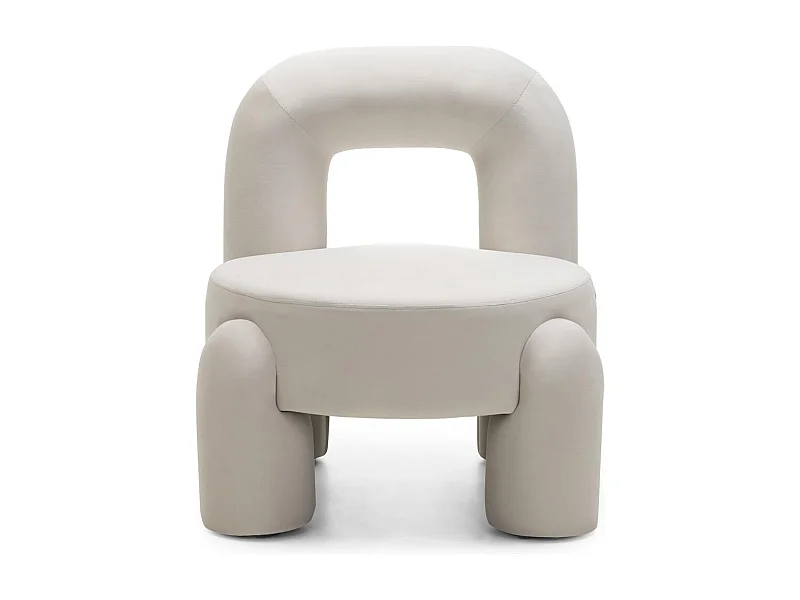 Poltrona lounge 74,4x68x80 cm crema Lucca