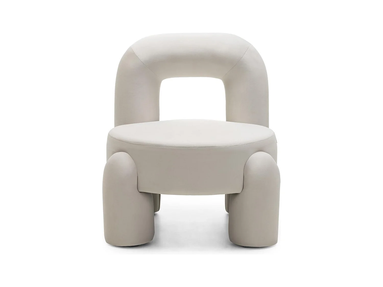 Fauteuil lounge 74,4x68x80 cm crème Lucca