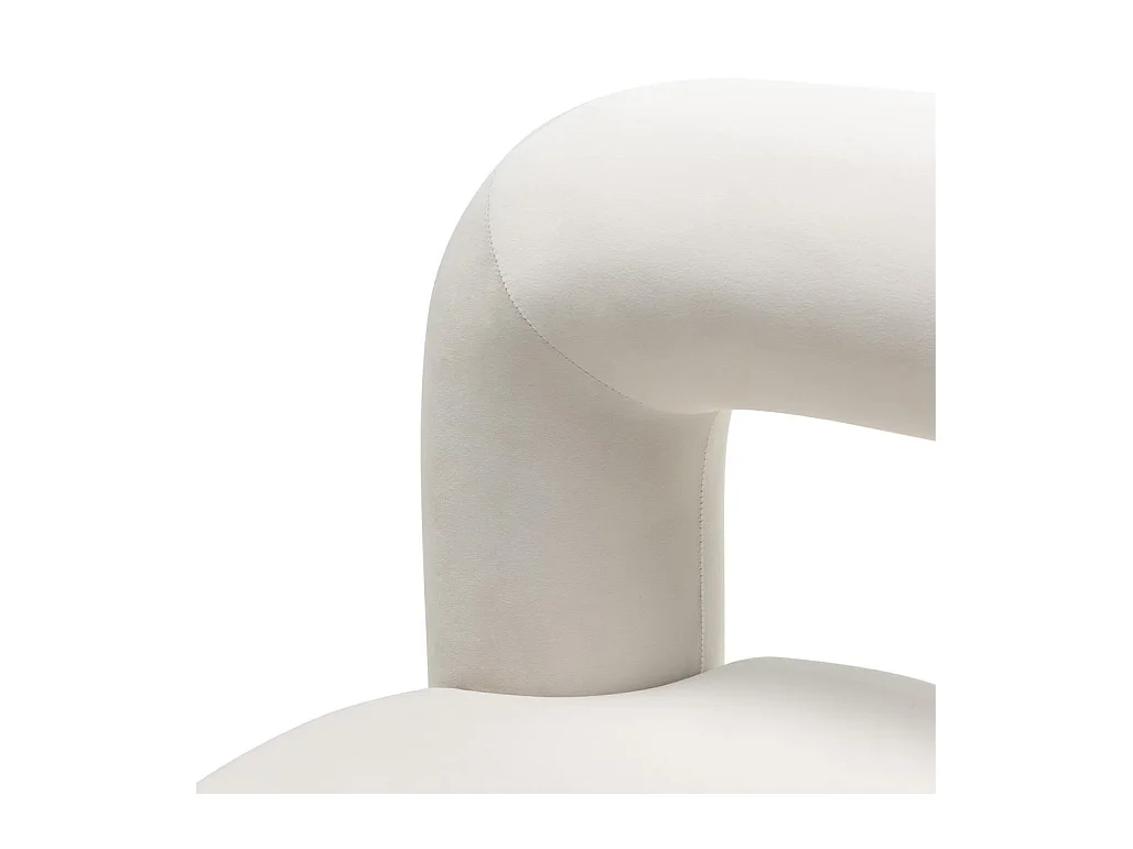 Fauteuil lounge 74,4x68x80 cm crème Lucca