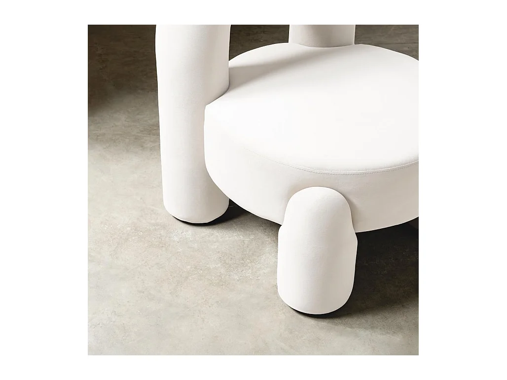 Fauteuil lounge 74,4x68x80 cm crème Lucca