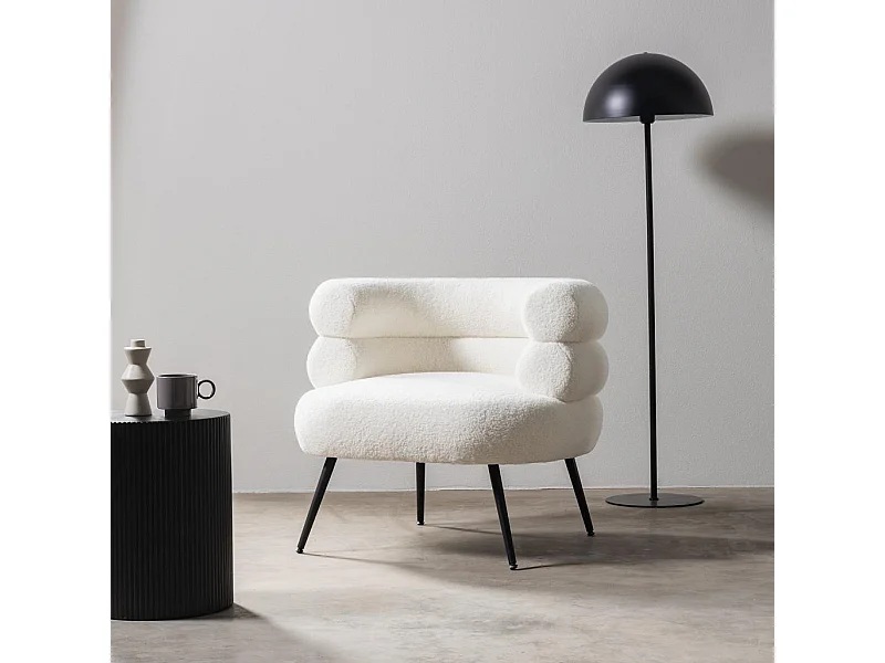 Fauteuil 74x74x71,5 cm Crème magnifique