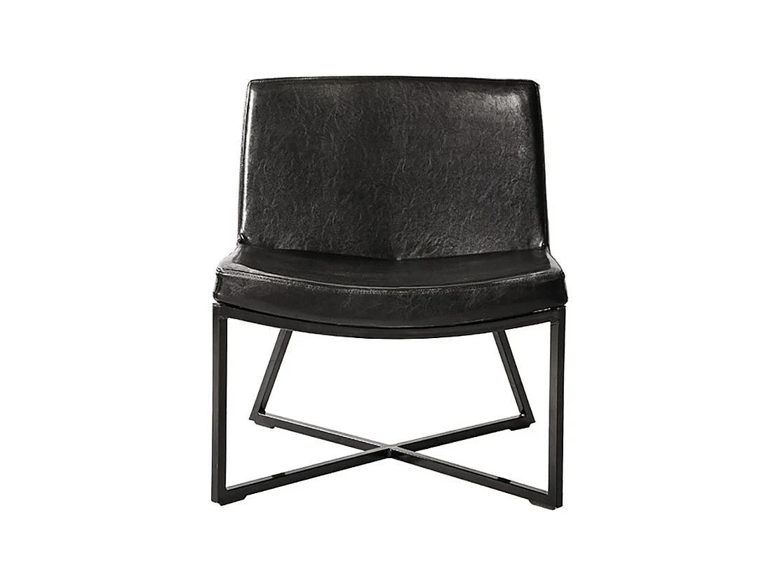 Fauteuil 60x62x81 cm zwart zero