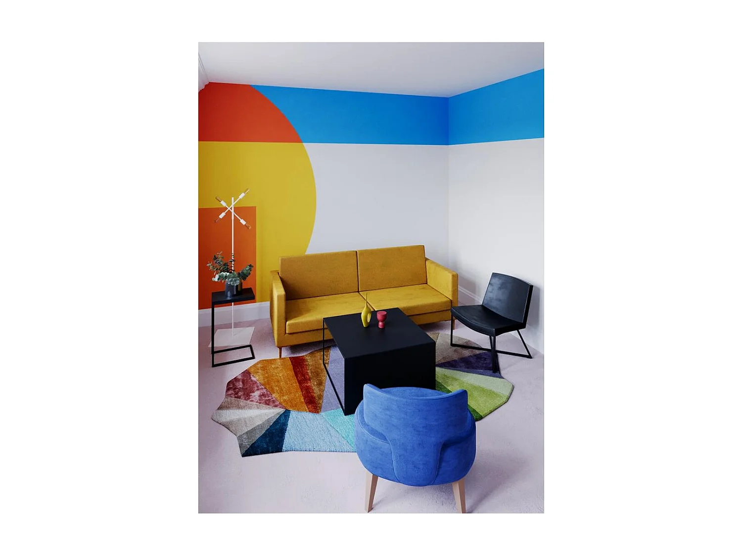 Poltrona 60x62x81 cm preta zero