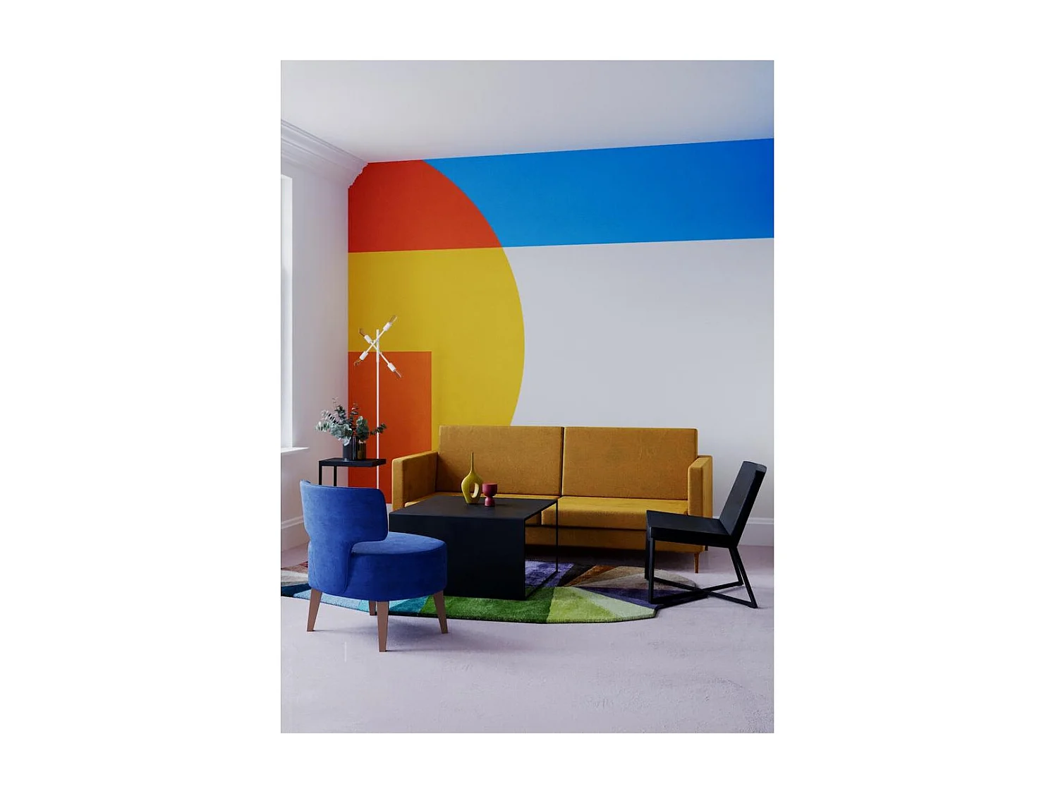 Poltrona 60x62x81 cm preta zero