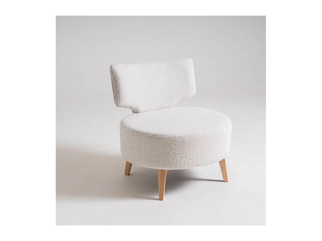 Fauteuil 0,75x0,75x0,6 m naturel Flippin