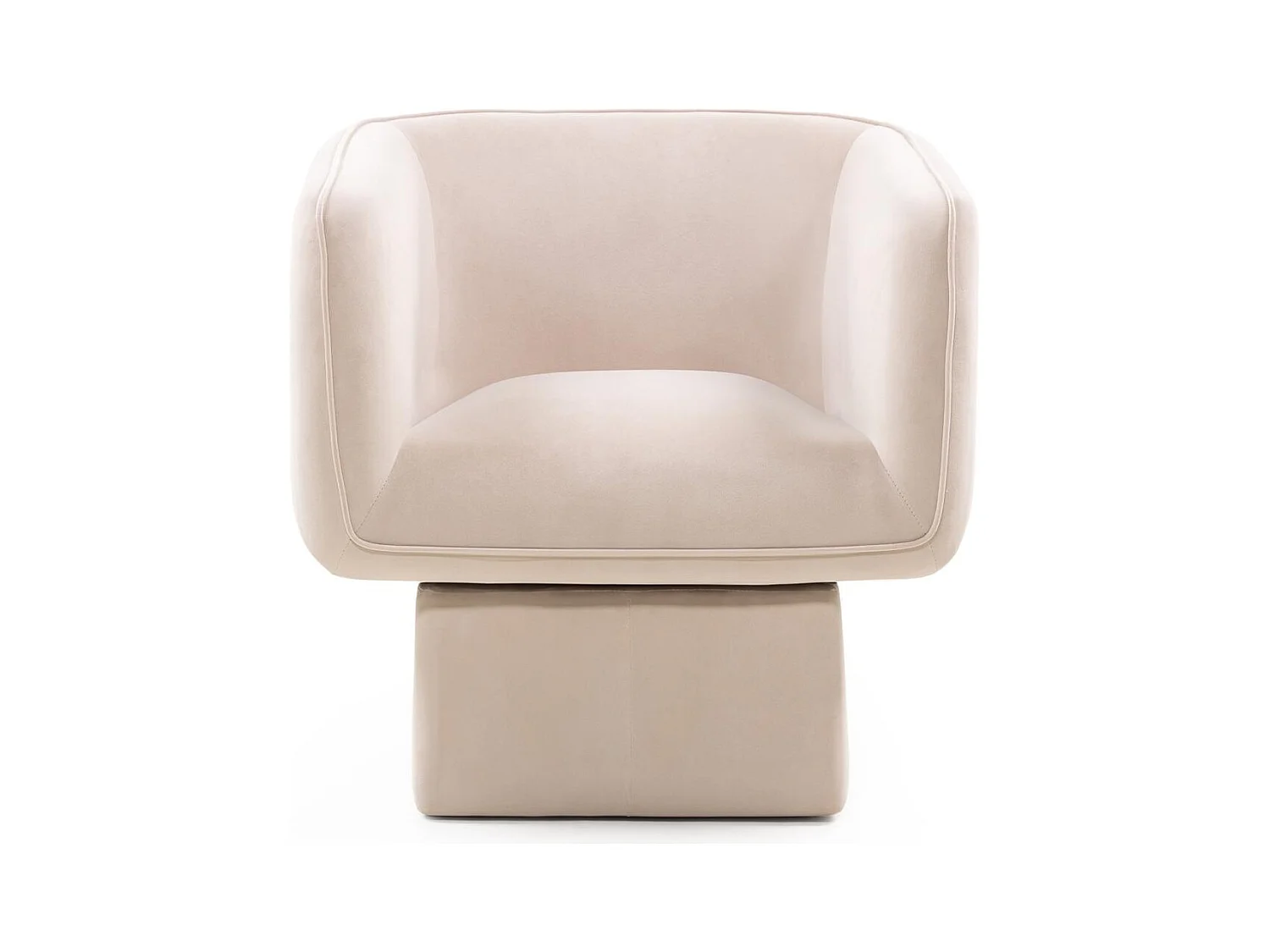 Fauteuil pivotant 75x76x68 cm beige Marel