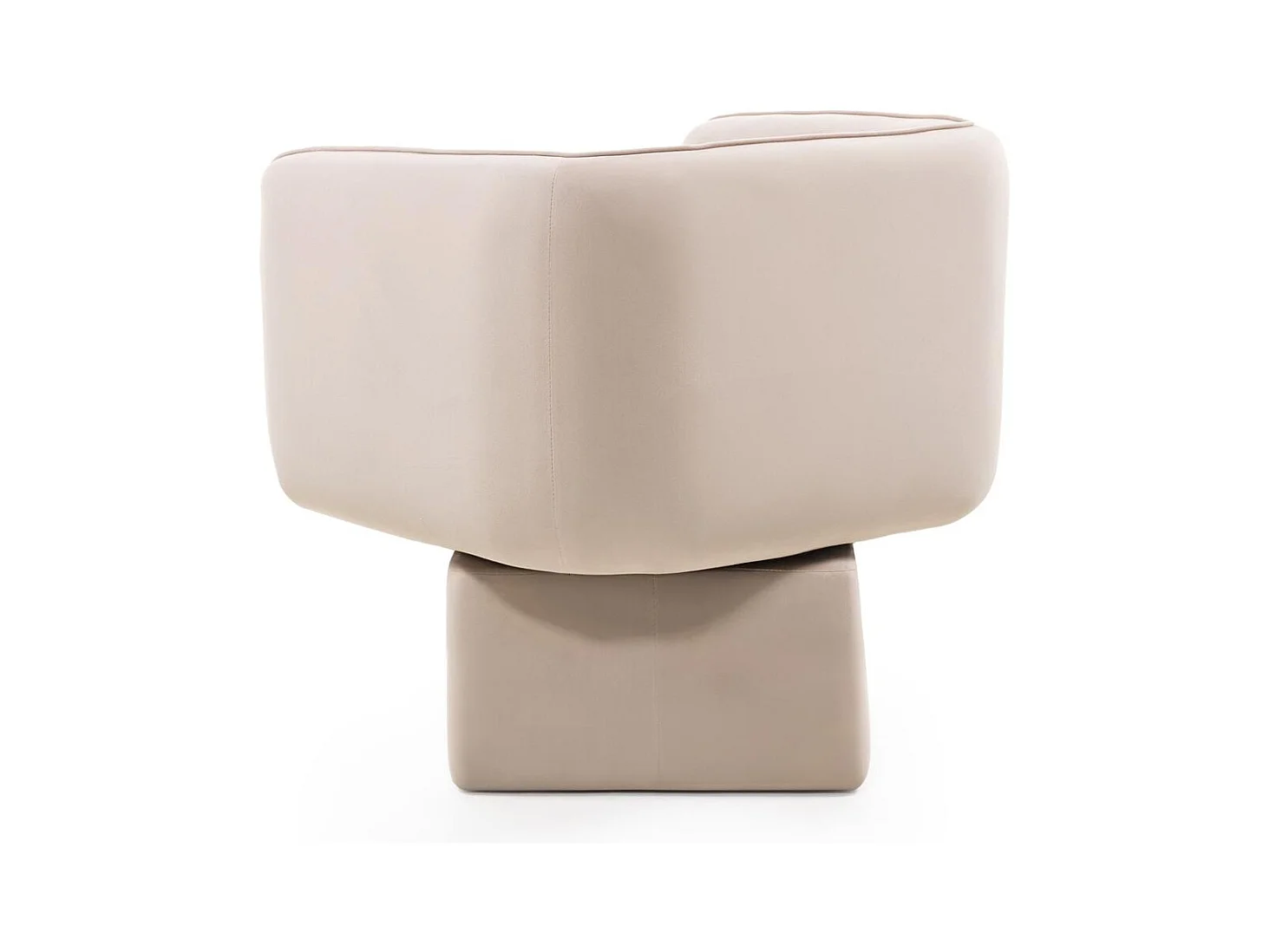 Fauteuil pivotant 75x76x68 cm beige Marel