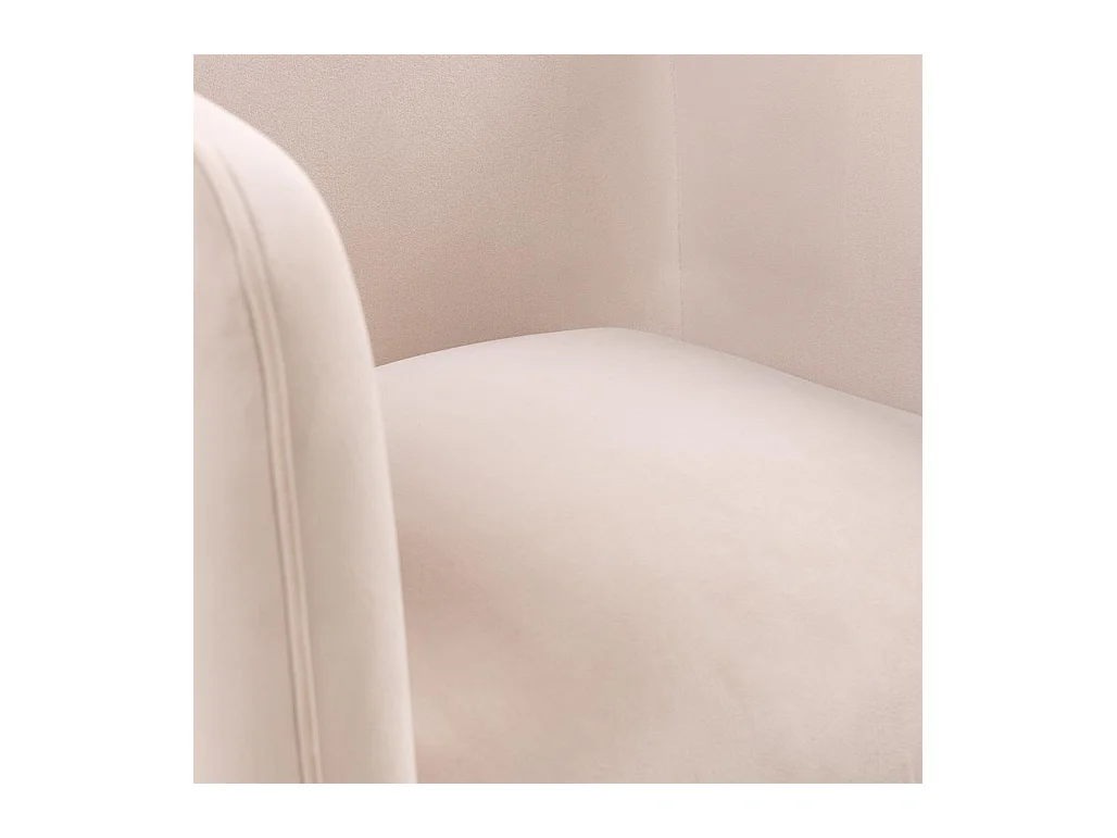 Fauteuil pivotant 75x76x68 cm beige Marel